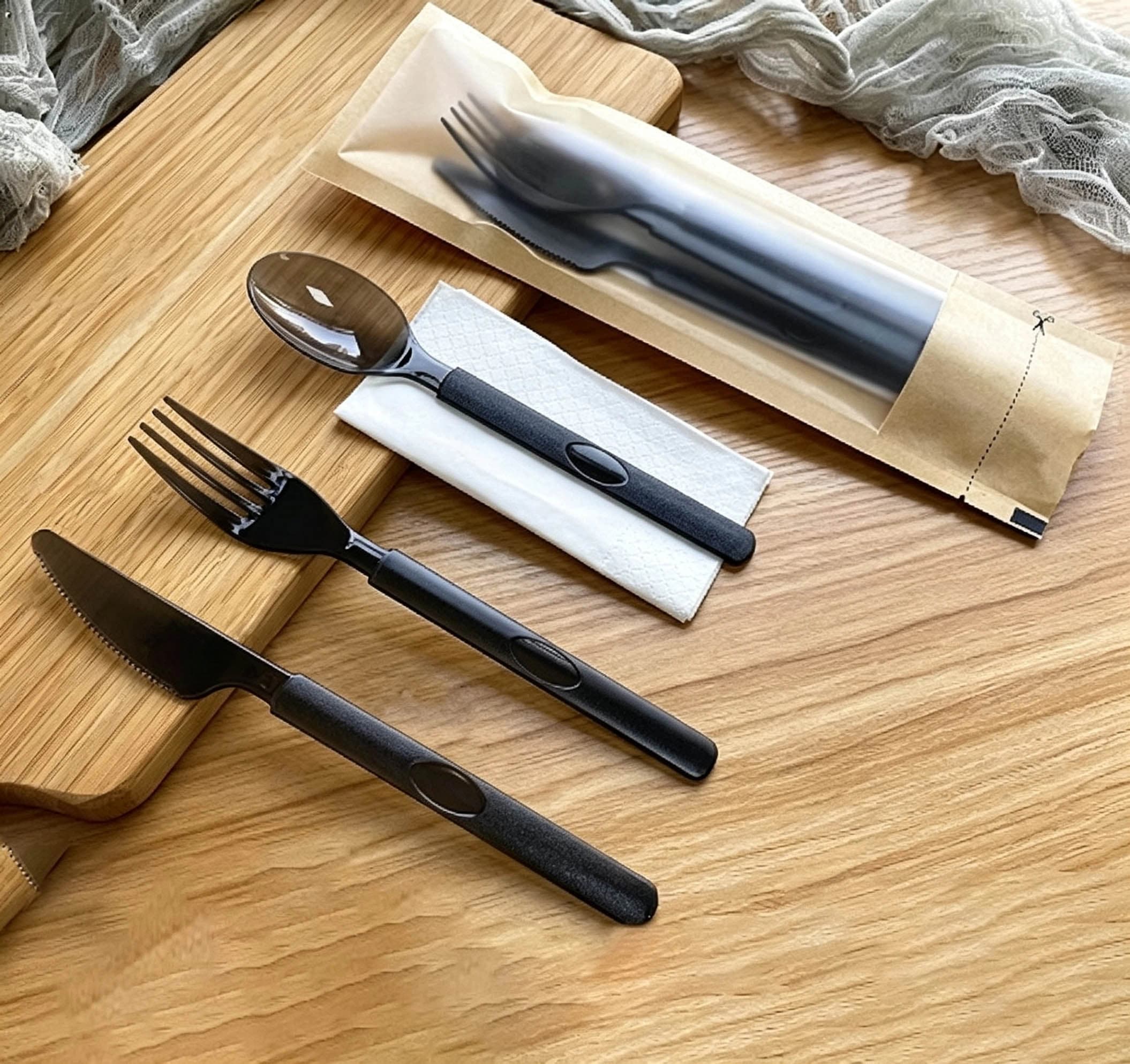 Disposable cutlery (fork, spoon, knife) 1